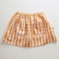 Oeuf Skirt Ric Rac Skirt - Papaya/Gingham