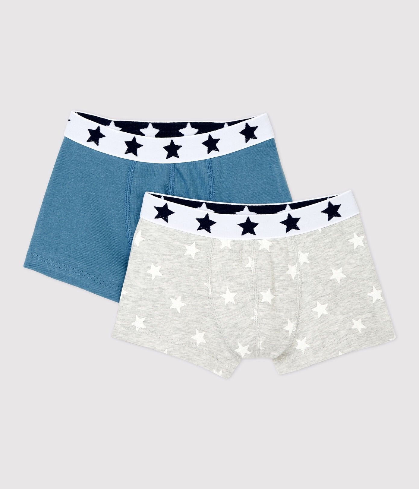 Petit Bateau Underwear Star Print Cotton Boxer Shorts - 2 Pack