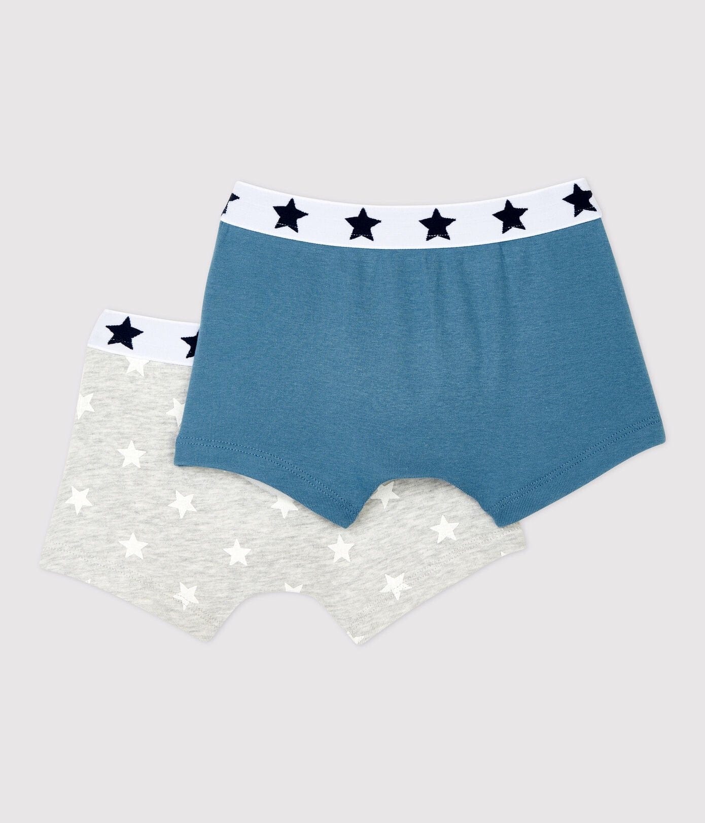 Petit Bateau Underwear Star Print Cotton Boxer Shorts - 2 Pack
