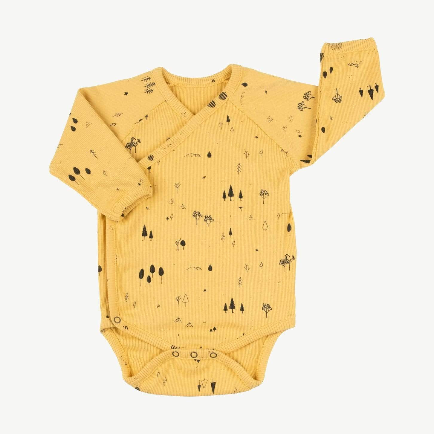 Red Caribou Onesie Rib Onesie - The Woods - Cornsilk