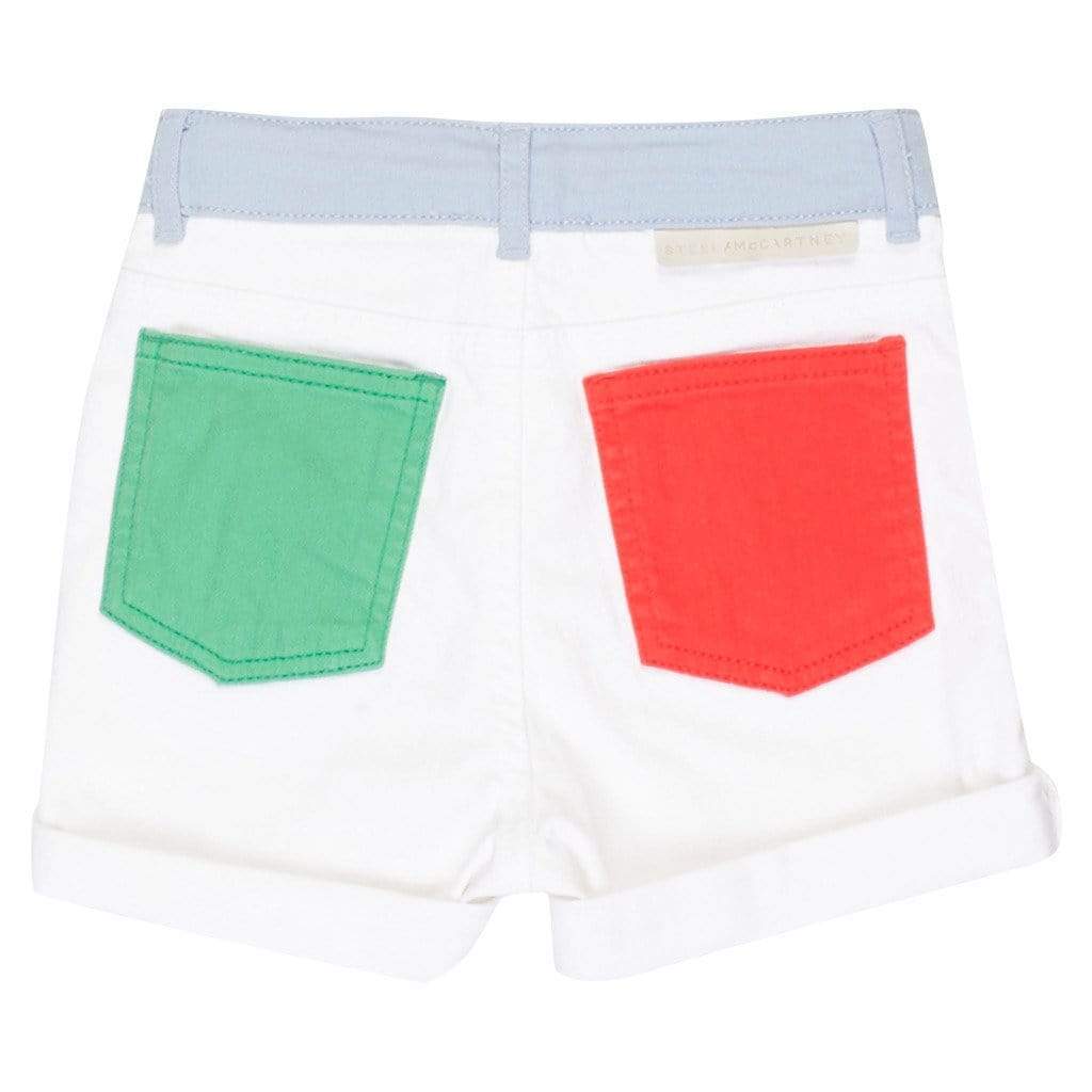 Stella Mccartney Shorts White Colour Block Shorts (Rescues)