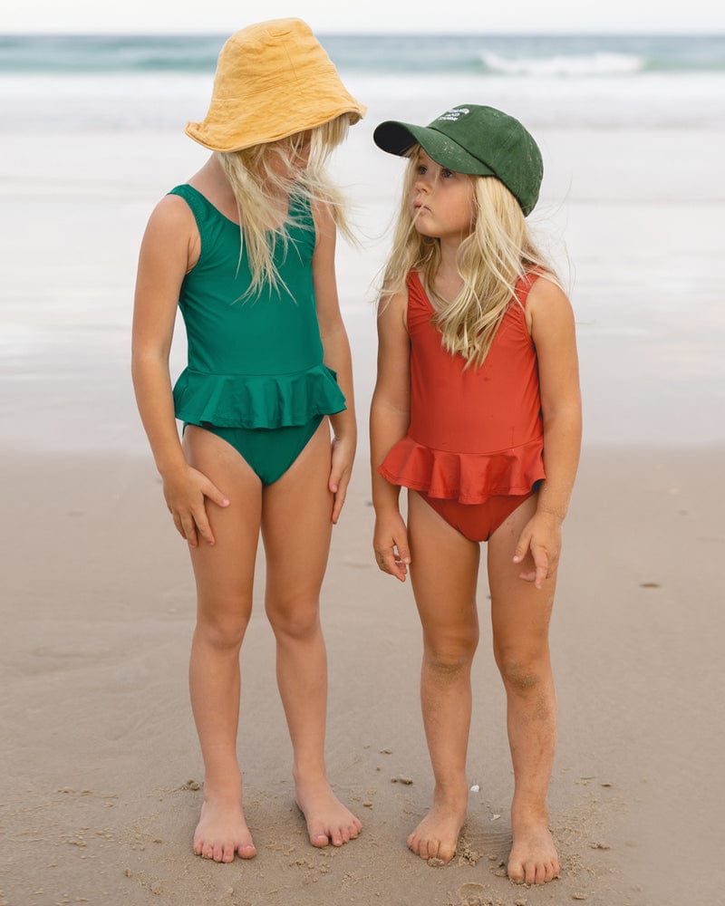 The Frill One Piece - Retro Green